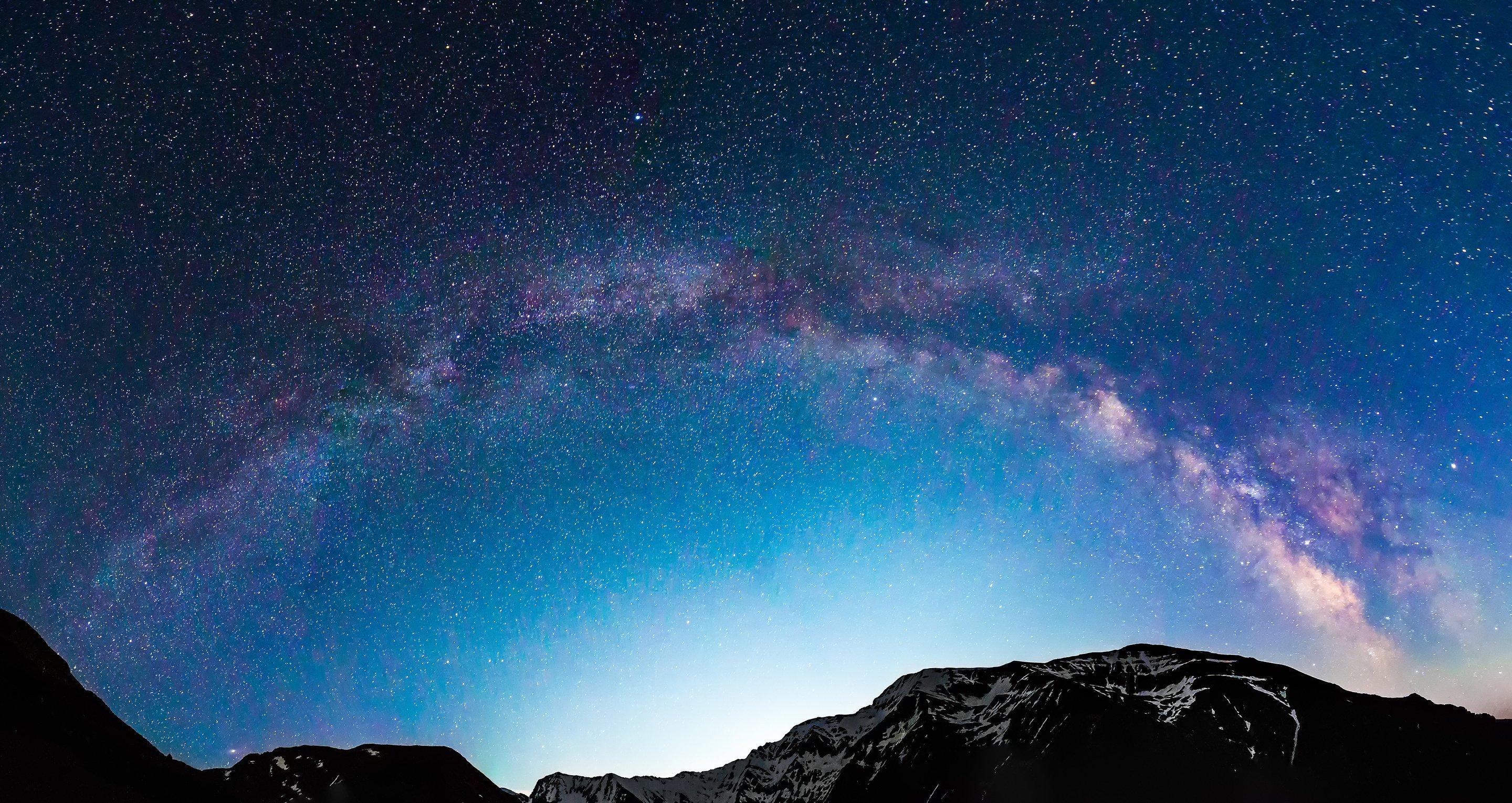 Milky Way Galaxy over Mountains